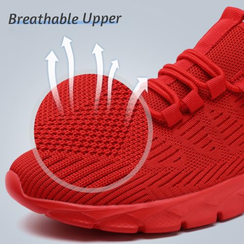 Image of Mens Lightweight Running Shoes Slip On Walking Tennis Gym Sneakers