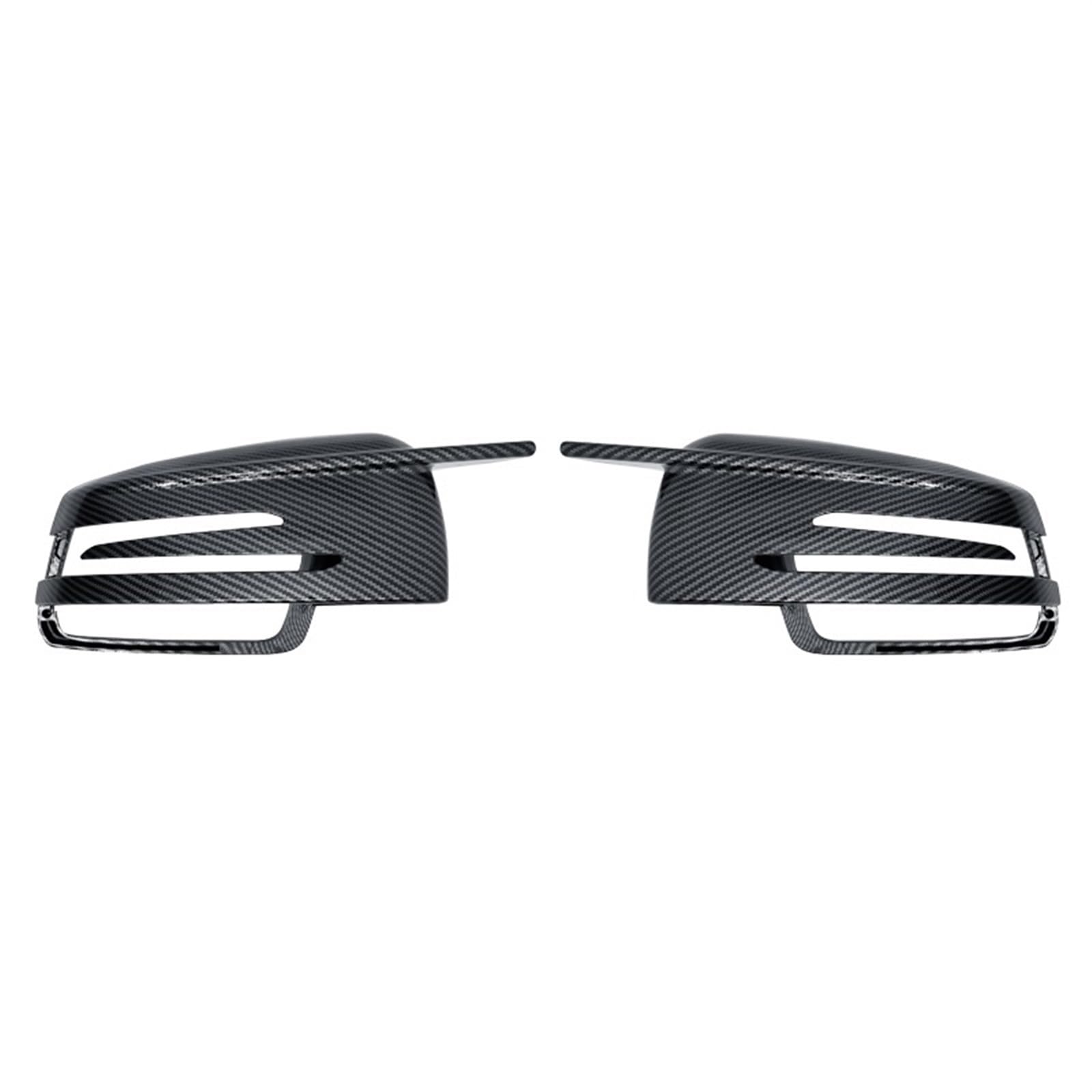 Coque de rétroviseur en ABS ultra résistant look carbone noir