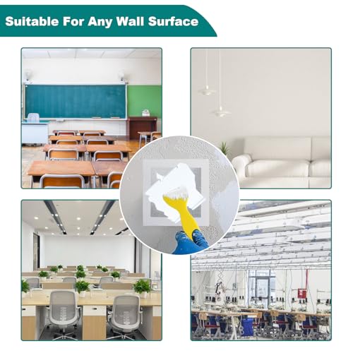 WYIRONG 10 Pack Drywall Repair Kit for Large Holes, 4/6/8 Inch Dry Wall Patch Kits for Erase a Small Nail Hole, Plaster Wall Patching Self Adhesive Aluminum Mesh with Scraper and Sandpaper