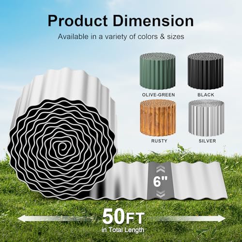 image for Land Guard Corrugated Garden Edging Border,6
