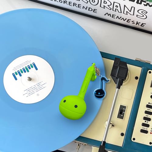 Image of Otamatone Melody Musical Electronic Instrument Toy Keychain - Lime