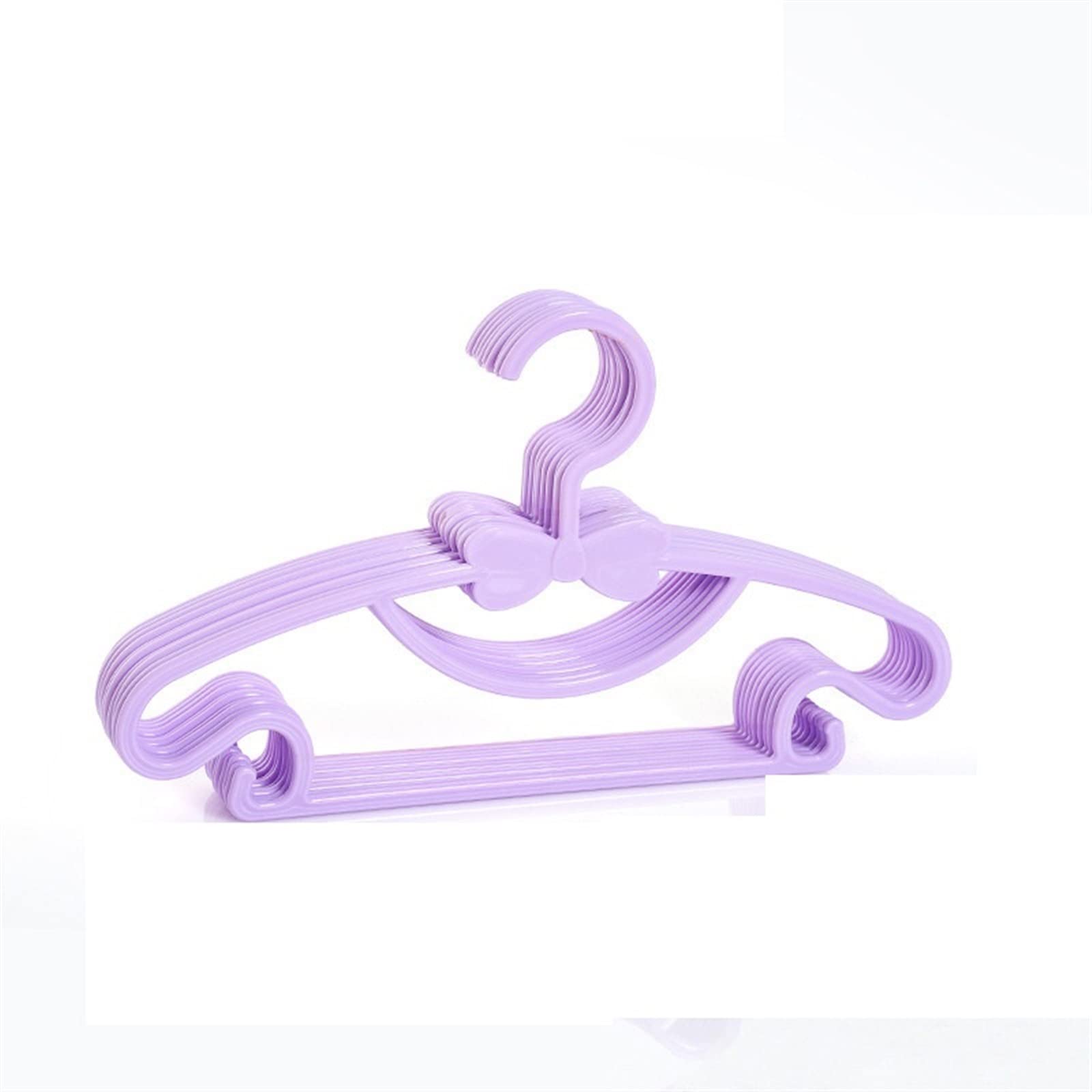 JINGYAN Standard Hangers Hanger Rack Portable Display Plastic Clothes Storage(Purple)