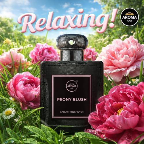 Image of Aroma Car Perfume Hanging Car Air Freshener, Peony Blush (Pack of 3)