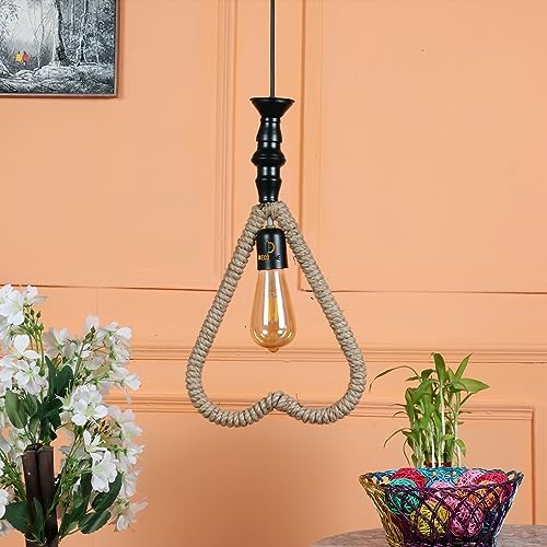 Image of DECOHOME Modern Hanging Ceiling Lamp Lights for Home & Decor | Premium Finish Pendant Light for Living Room, Bedroom & Dining Area | Stylish Indoor Decor Lighting | Chandelier Lights (Heart-Gold)