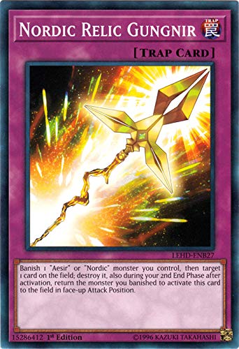 Amazon.com: Yu-Gi-Oh! - Nordic Relic Gungnir - LEHD-ENB27 - Common - 1st  Edition - Legendary Hero Decks