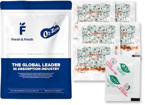 100 CC [200 Packets] Premium Oxygen Absorbers for Food Storage, Oxygen Absorbers(5 Bag of 40 Packets) - ISO 9001 Certified Facility Manufactured