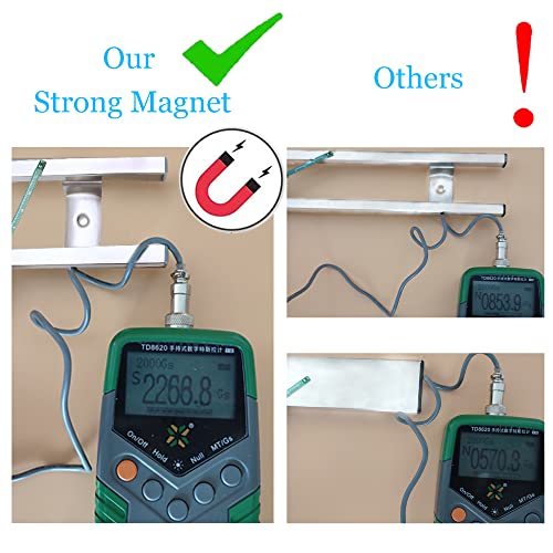 Yiiyiin HU-XI-21 18 Inch Magnetic Knife Holder For Wall Mount-Magnetic Knife Strips With 12 Hook-304 Stainless Steel Wall Magnetic Knife Bar Rack-Knife Block-Knife Rack-Utensil Hanger-Kitchen Utensil Holder thumb #4