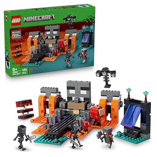 LEGO Minecraft La Batalla Contra el Wither - Juguete Interactivo con Figuras de Guerrero Carmesí, Lavagante, Cubo de Magma y 2 Esqueletos de Wither - Regalo Gamer para Niños y Niñas de 8+ Años - 21590 | Ya disponible en tu tienda friki favorita! En mundofriki.es!