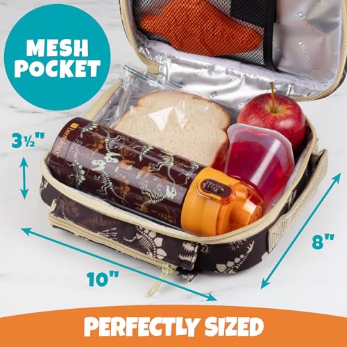 Bentology Lancheira isolada com bolso para lanche e suporte para garrafa de água – lancheira para me