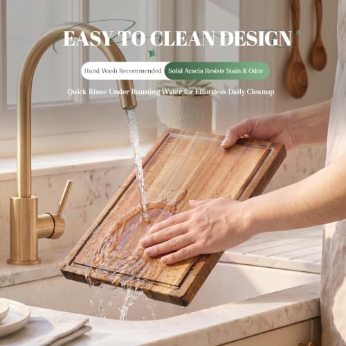 Tablas de cortar para cocina con soporte de madera, set de 3 miniatura 7