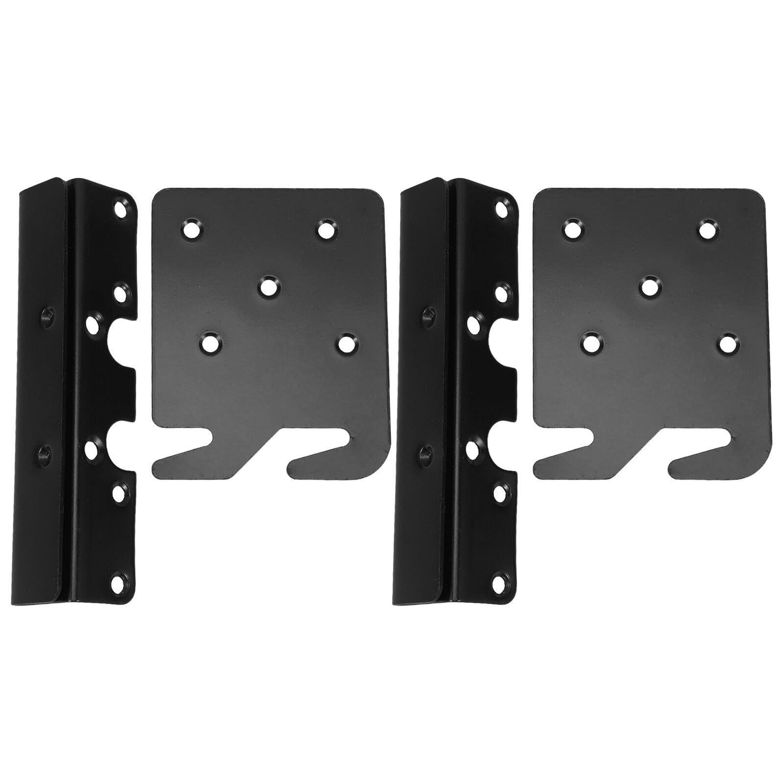 Plaques de fixation grand modèle en métal noir mat pour supports de lit INOOMP