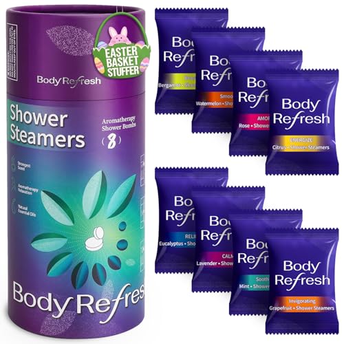Shower Steamers Aromatherapy 8 Pack - Birthday Gifts for Women Men, Easter Gifts for Women, Mothers Day Gifts for Mom Wife Grandma Daughter,Shower Bombs for Self Care Home Spa Relaxation