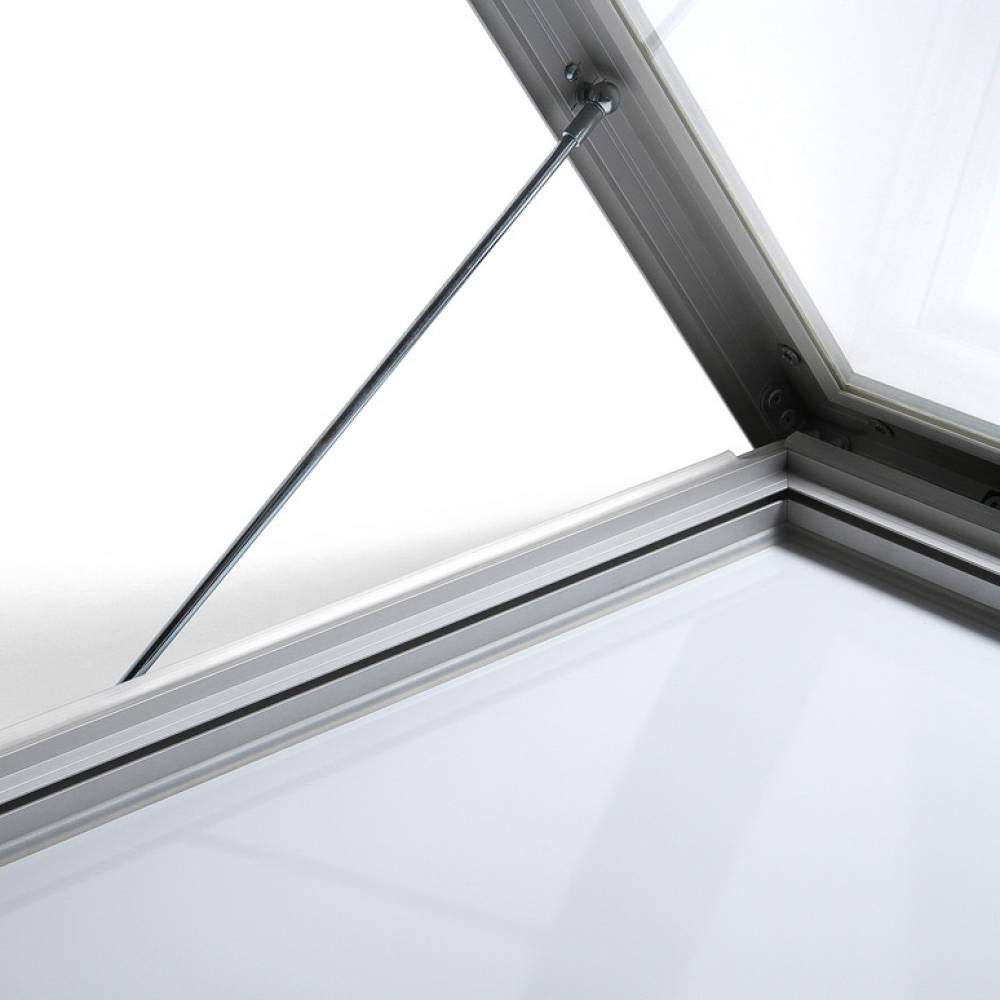 Schaukasten 15x DIN A4 | mit Ständer Pfosten zum Einbetonieren | wetterfest für außen outdoor IP56-zertifiziert | ESG-Sicherheitsglas, abschließbar | silber | für Firma, Behörde, Büro, Kirche