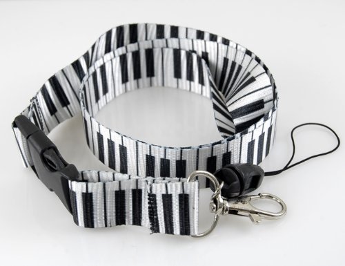 Fashion Piano Key I.d Holder & Cellphone Keyholder Lanyard by ACCmall