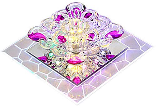Preisvergleich Produktbild Deckenleuchten Deckenleuchte Spot-Beleuchtung Mini-LED-Kristall vertiefte Deckenleuchte 5W Kreisdeckenleuchte 85-220V Luminarias 1000Modes Licht Aisle Flur Küche Lightingcrystal / Mini-Erröten-Einfass