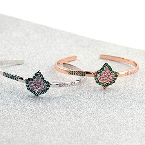 CHOORO Pink and Green Charm Bracelet Graduation Jewelry4