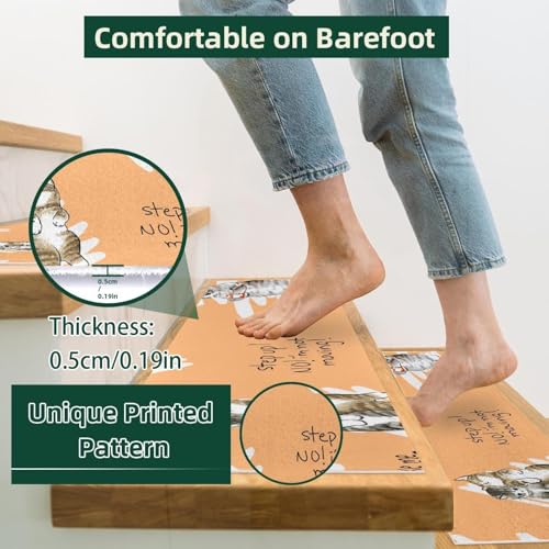 Peldaños de escalera antideslizantes 8x30 con base TPE protectora 3