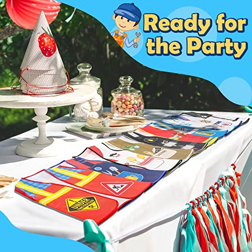 Geyoga 10 Pcs Kids Community Helper Dress Up Vest Career Cosplay Cloth Toddlers Occupation Pretend Play Costume (6-10 Years) #TOP4