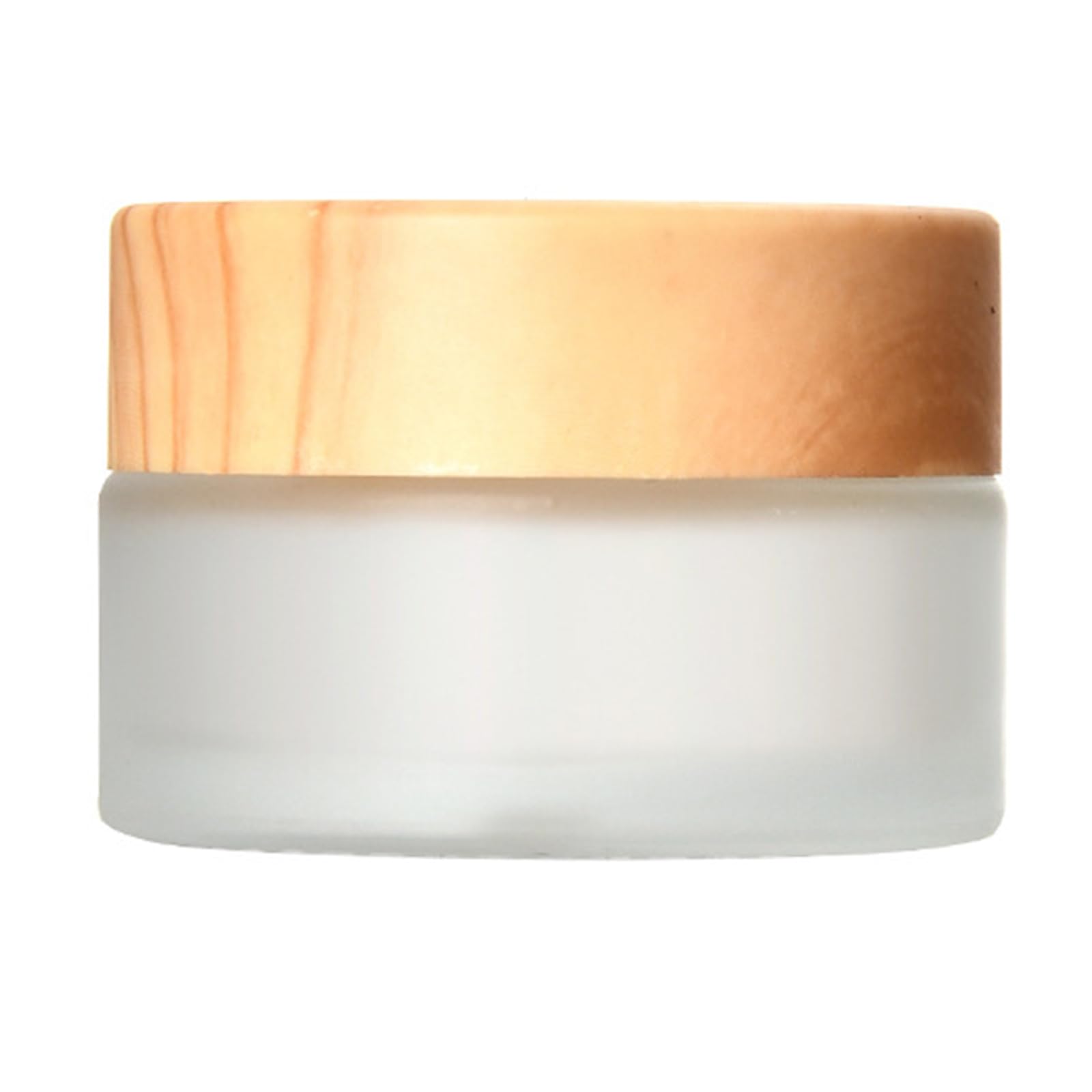 / 10g / 15g / 20g / 30g / 50g / 60g Frosted Glass Cream Jar Empty Makeup Cosmetic Container with Wood Grain Lid for Face Cream Makeup Storage Jar