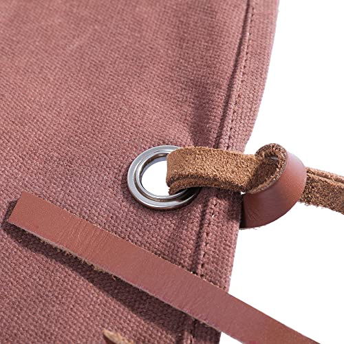 Tool Roll Up Bag with 10 Staggered Tool Pockets, Portable Carry Small Wrench Roll Up Pouch (Brown), 15.5" L x 9.5" H - Image 4