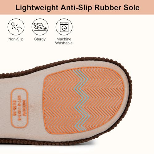 Image of LongBay Slippers for Women Memory Foam Open Toe Slide Indoor House Shoes Slip On Bedroom Comfy Gift