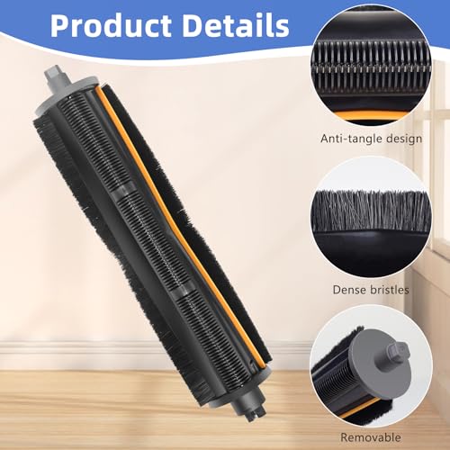 Image of TriCut Brush for DREAME L40 Ultra / X40 Ultra / X30 Ultra / L10s Ultra / L30 Ultra / L20 Ultra / L40s Ultra / X40 Master. Durable Anti-Tangle, Suitable for All Kinds of Floors and Pet Hair