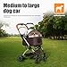 gibxiyza 2 in 1 Pet Stroller Dog Stroller Cat Stroller Pet Folding Carrier with Removable Storage Basket Dog/Cat Travel Stroller Foldable Lightweight Dog Carrier for Medium Large Pet 1 Set