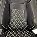 ModifyStreet 1 Pair Universal PVC LEATHER/YELLOW STITCH LEFT/RIGHT RACING BUCKET SEATS
