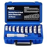 OrionMotorTech 10pcs Bearing Race and Seal Bushing Driver Install Set 9 Discs Collar Axle Housing with Carrying Case Master/Universal Aluminum Kit for Automotive Wheel Bearings