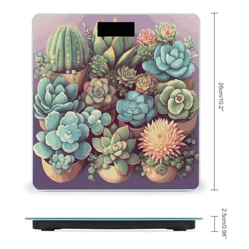 Báscula digital para baño con vidrio templado y pantalla LCD miniatura 2