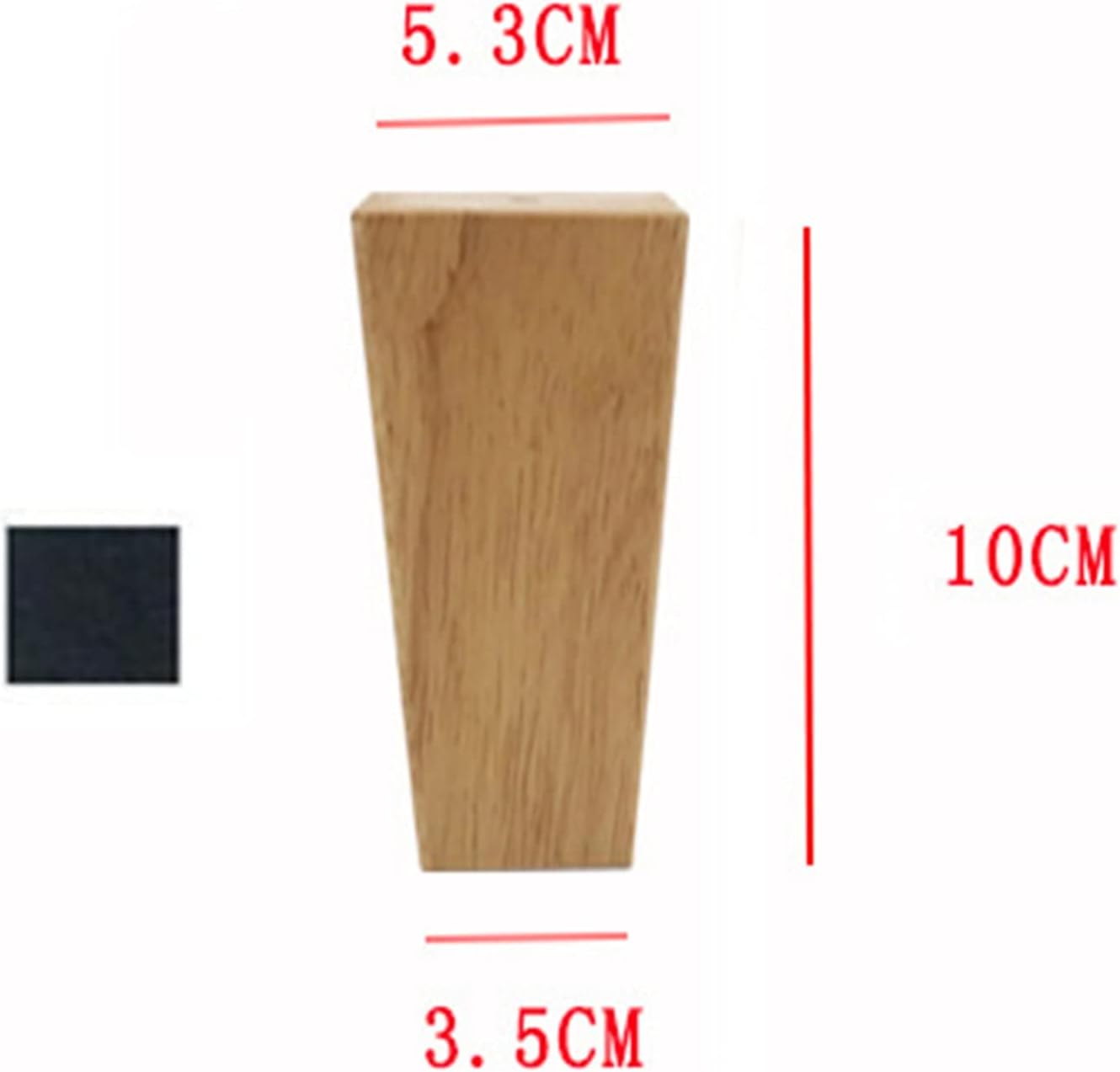 Wooden Furniture Legs Feet,Square Replacement Leg, 4 Solid Wood Furniture Legs, Sofa Support Legs, Wooden Cabinet Legs, Replacement Furniture Leg, for All Kinds of Furniture, Strai