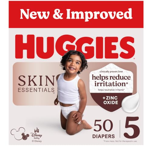 Image of Huggies Skin Essentials Diapers Size 5, 50 Count