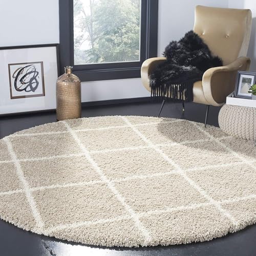 Image of Shaggy Carpets and Rugs for Hall and Drawing Room 8x8 Round M-24