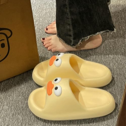 Women’s Cartoon Duck Pillow Slippers Summer Open Toe Anti Slip Beach Pool Flip Flop Sandals Shower Indoor Slide Shoes3