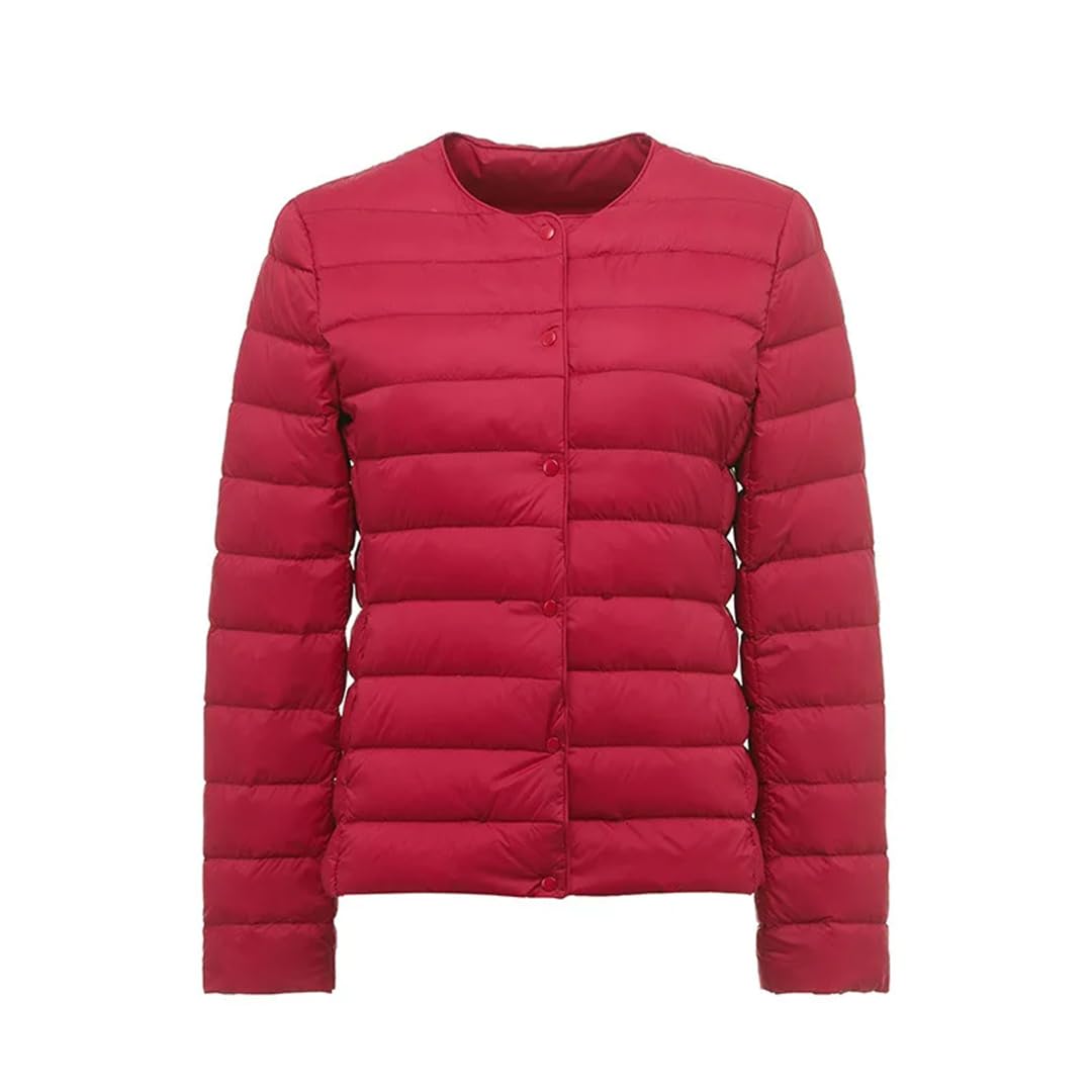 Yeuyyben Piumino da donna giacca primaverile in piumino d'anatra bianca ultra leggero ripiegabile caldo rivestimento cappotto