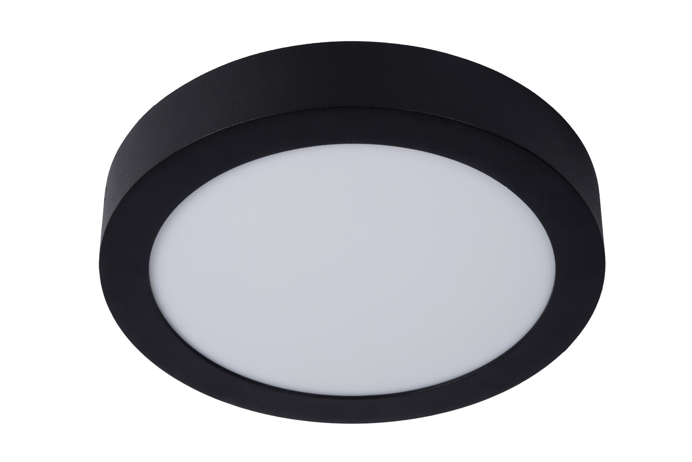 LUCIDE BRICE-LED - Deckenleuchte Badezimmer - Ø 24 cm - LED Dim. - 1x15W 3000K - IP44 - Schwarz