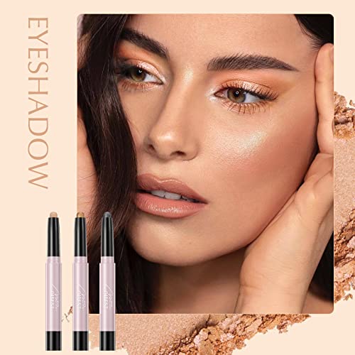 Rosarden Eyeshadow Stick,Cream Eyeshadow Stick, Pencil Eyeshadow Stick, Waterproof Matte Eyeshadow Pen Makeup For Women Brown Taupe， Light Long Lasting #TOP1