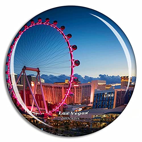 Imán de nevera cristal 3D Las Vegas High Roller miniatura 1