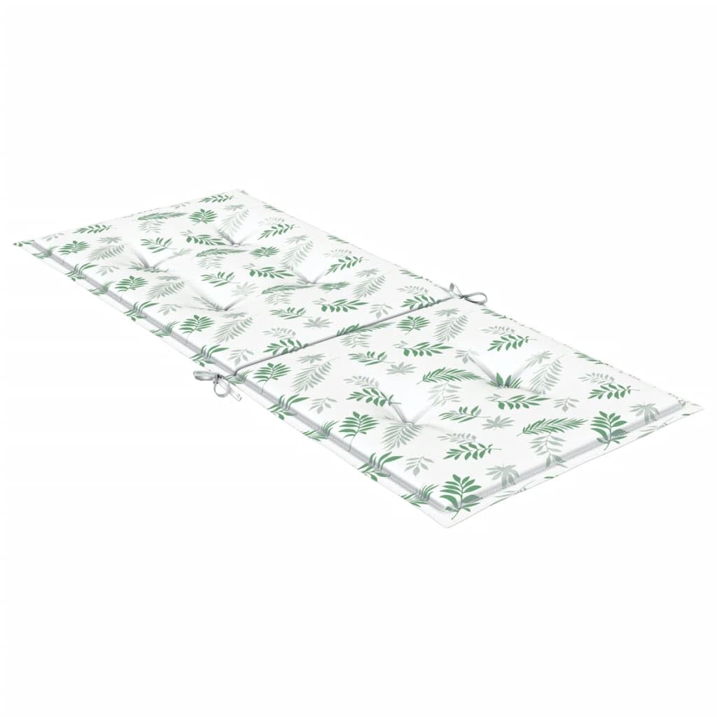 Poduszki na wysokie oparcie 2 sztuki 120 x 50 x 3 cm | 100% poliester, wypełnienie z włókna piankowego, antypoślizgowe ze sznurkami, do użytku wewnątrz i na zewnątrz