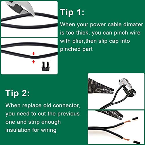 Mobestech Conector de Fio de Baixa Tensão 18Pcs Conector de Nylon Impermeável para Iluminação de Pai