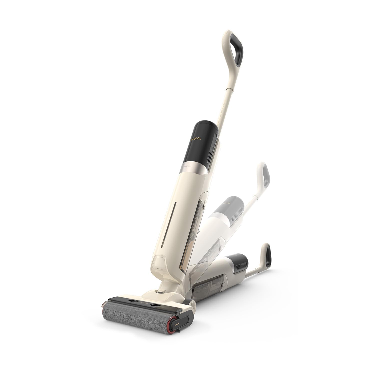 Mova K30 Aspirapolvere Lavapavimenti, aspirazione da 18000 Pa, design piatto a 180°, pulizia dei bordi su due lati, asciugatura ad aria calda, auto-pulizia con un pulsante, leggero