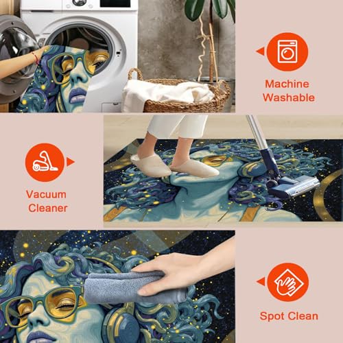 Tapis rond lavable 120cm pour décoration intérieure de salon - 8