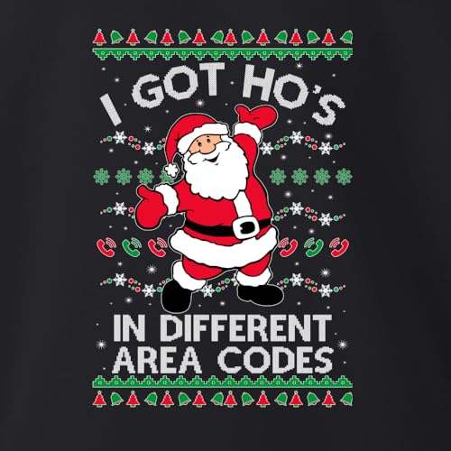 White Santa Claus I Got Ho's in Different Area Codes Ugly Christmas Sweater - Image 5
