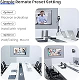 TONGVEO 5.8GHz Wireless Conference Room Camera system with Bluetooth Microphone,3X 60fps PTZ Camera for Worship Online Conference, Works with Zoom, Skype OBS Easy to Set Up（50ft Tx Dist.） - Image 9