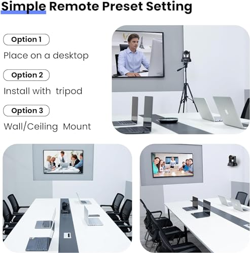 TONGVEO 4K AI Auto Tracking PTZ Conference Camera System with Bluetooth Speakerphone & Microphone - Image 8