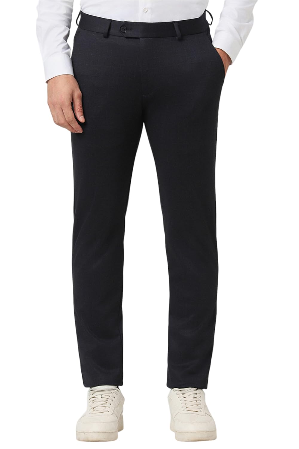 peter england Men Mid Rise Slim Fit Work Utility Pants-picture-24