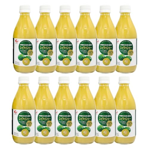 比嘉製茶 シークヮシャー100%果汁(シークワーサージュース) 360ml 12本セット