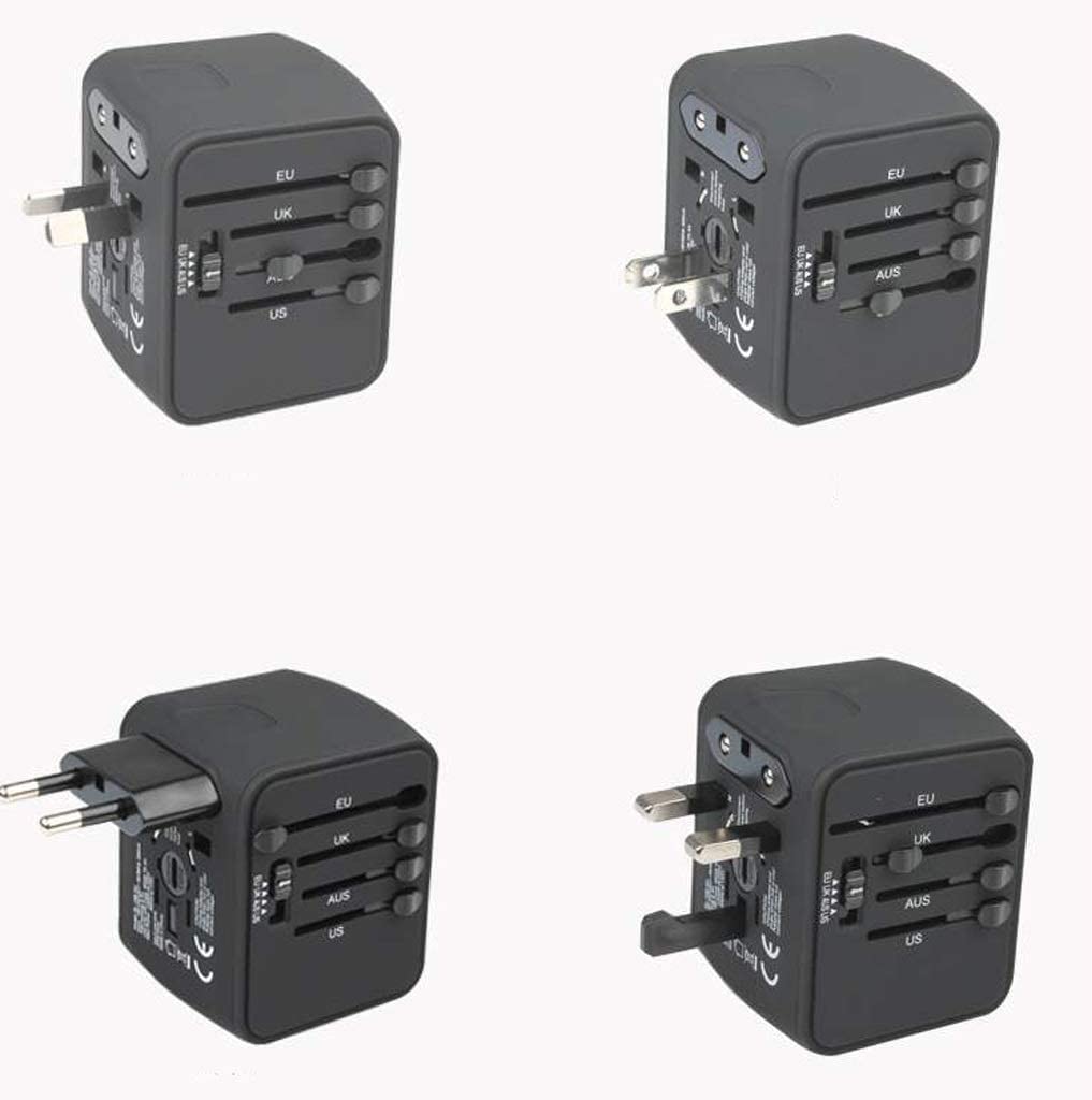 Adattatore da Viaggio Universale Internazionale da 2000 W con Porte USB Adattatore Universale da Viaggio Tutto in Uno per USA EU UK aus
