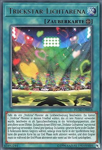 Trickstar-Lichtarena FLOD-DE054 Rare Deutsch Near Mint 1. Auflage - Flames of Destruction - mit ReCollectibles-Versandschutz - für Yu-Gi-Oh!