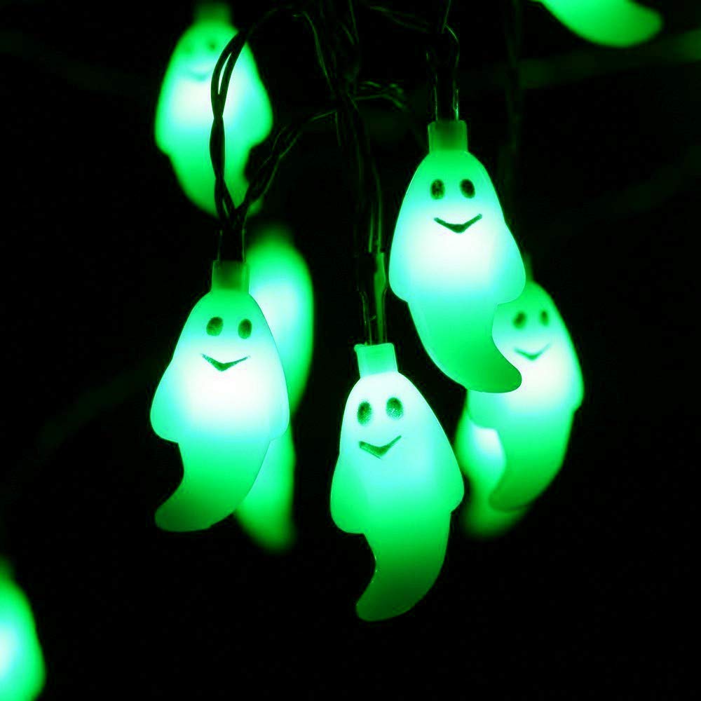 Guirnalda de luces solares fantasmas para exteriores, 22 m, 200 LED, guirnalda de luces solares de fantasma, impermeable, 8 modos para jardín y patio (verde)